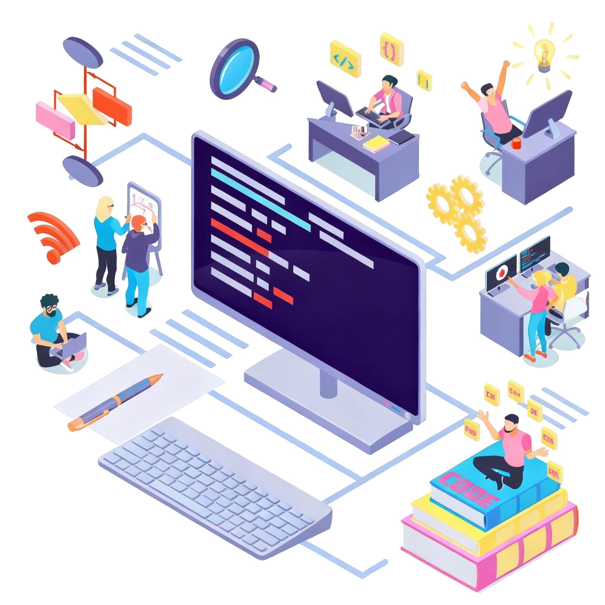 Digital consulting illustration